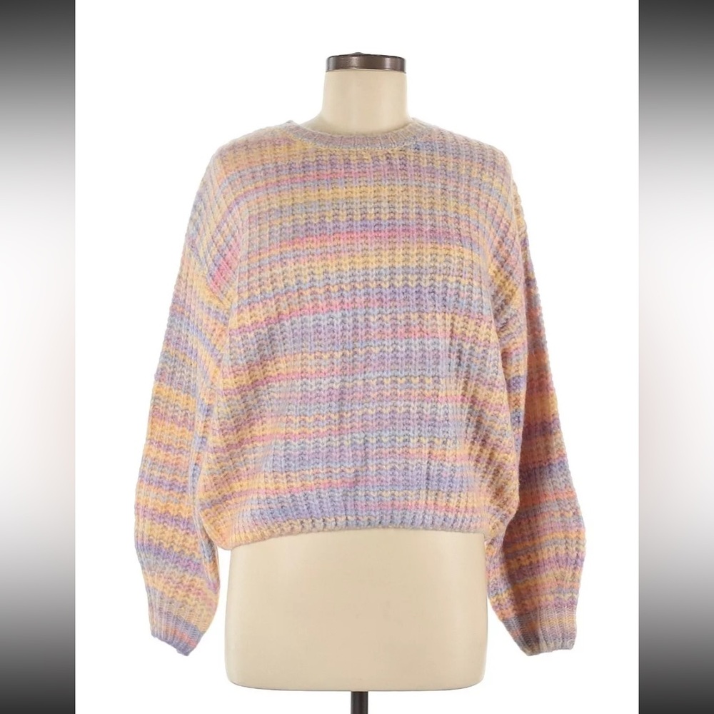 Women’s Jessica Simpson Pastel Rainbow Knit Sweater XS